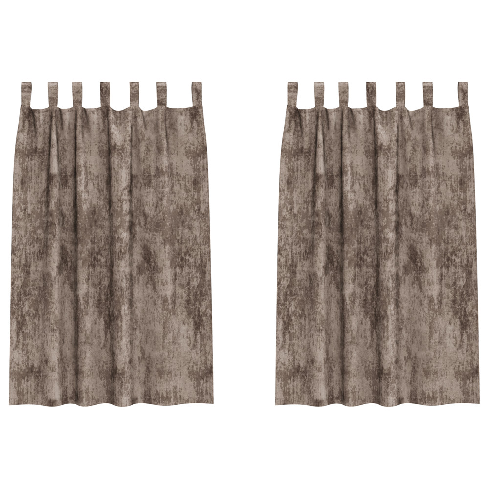 Produktbild för Sammetsgardiner 2 pcs Cappuccino 175 x 140 cm Sammet