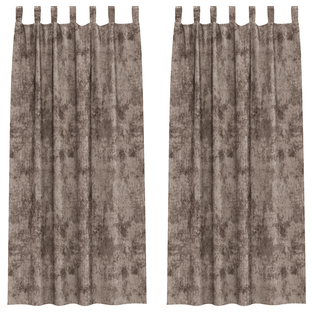 Produktbild för Sammetsgardiner 2 pcs Cappuccino 225 x 140 cm Sammet