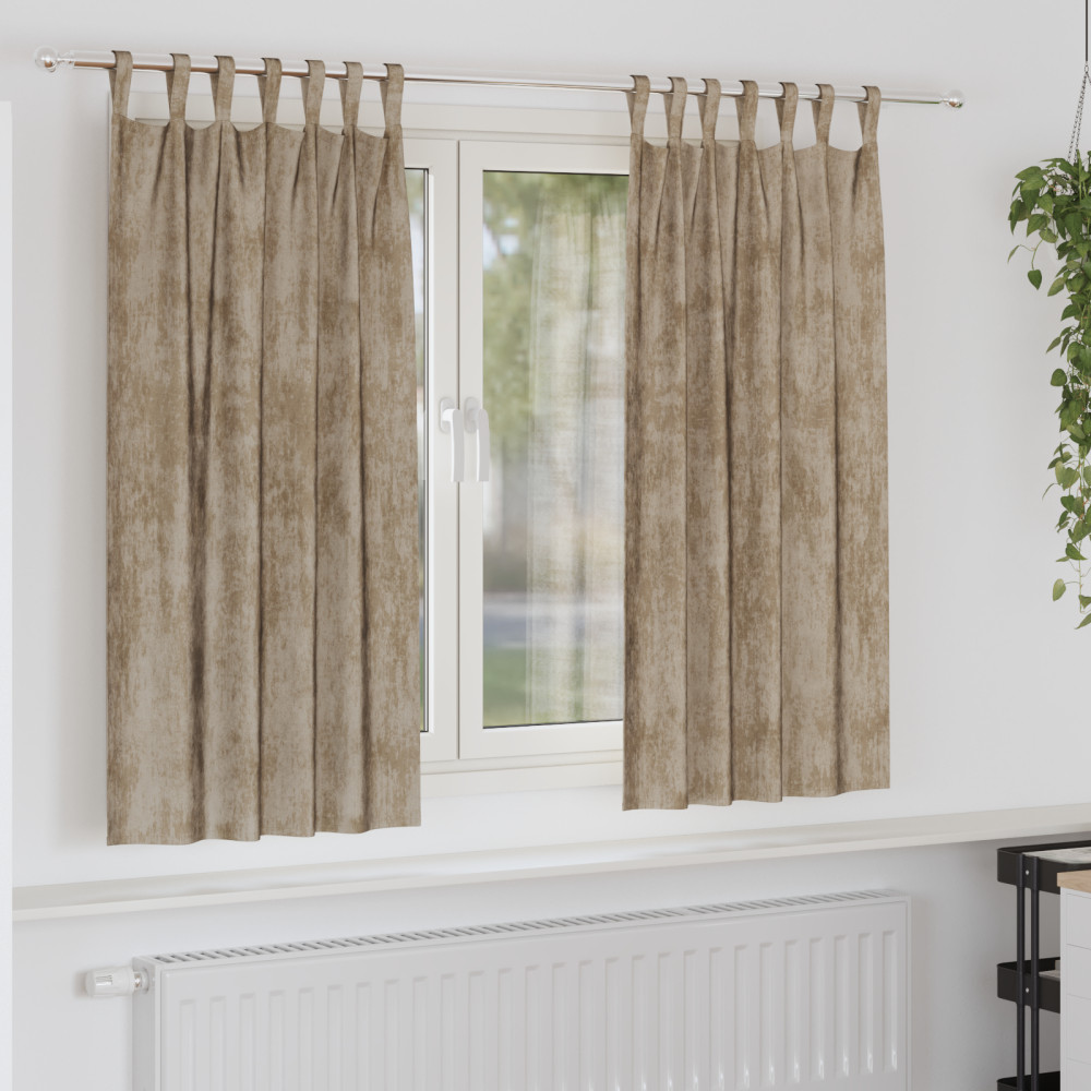 Produktbild för Sammetsgardiner 2 pcs champagne 175 x 140 cm Sammet
