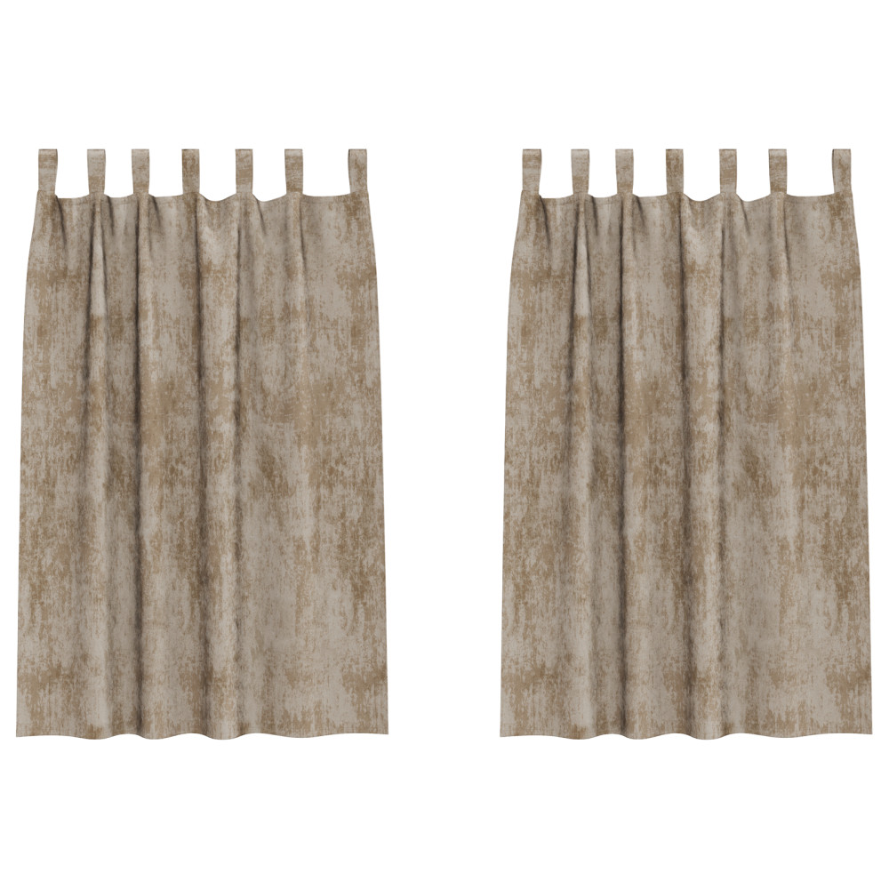 Produktbild för Sammetsgardiner 2 pcs champagne 175 x 140 cm Sammet