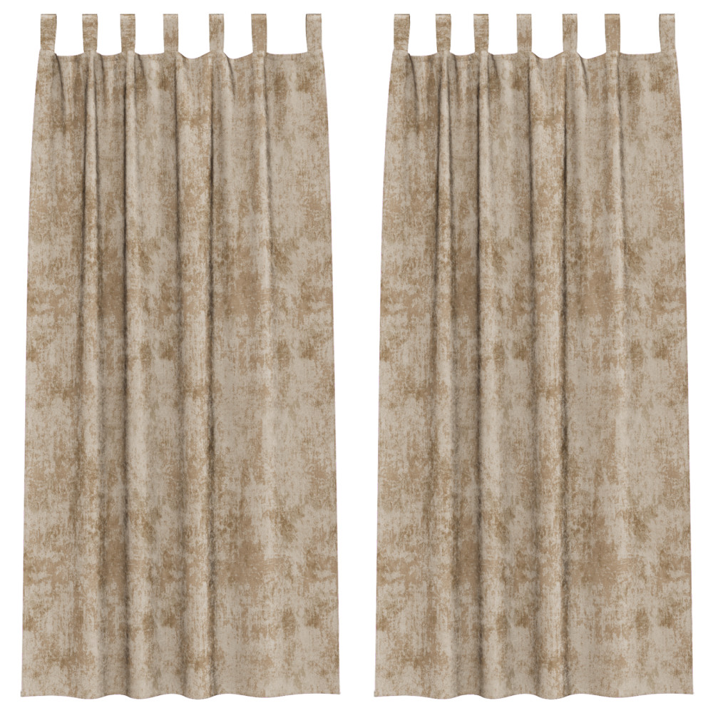 Produktbild för Sammetsgardiner 2 pcs champagne 225 x 140 cm Sammet