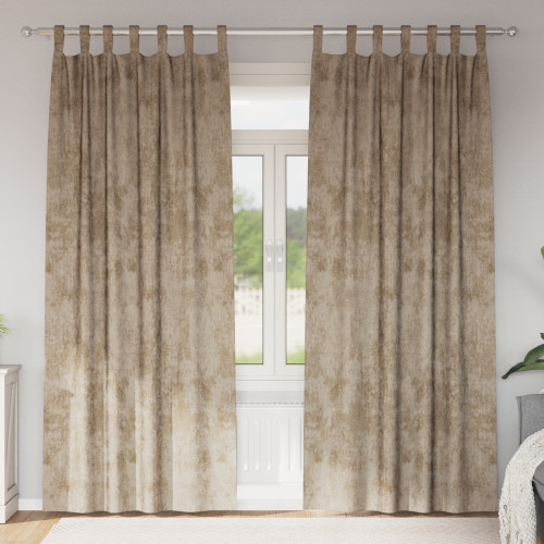 vidaXL Sammetsgardiner 2 pcs champagne 260 x 140 cm Sammet - Gardiner & Persienner