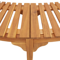 Produktbild för Badsurrund halvrund Brun 272 x 120 x 55,5 cm Massivt Akaciaträ