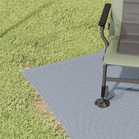 Produktbild för Tältmatta Blå och grå 200 x 200 cm polyeten