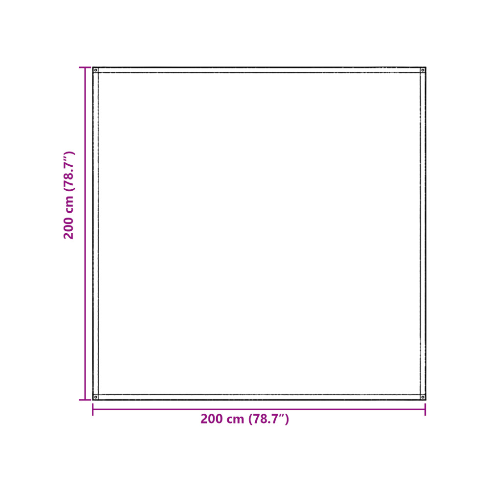 Produktbild för Tältmatta Blå och grå 200 x 200 cm polyeten