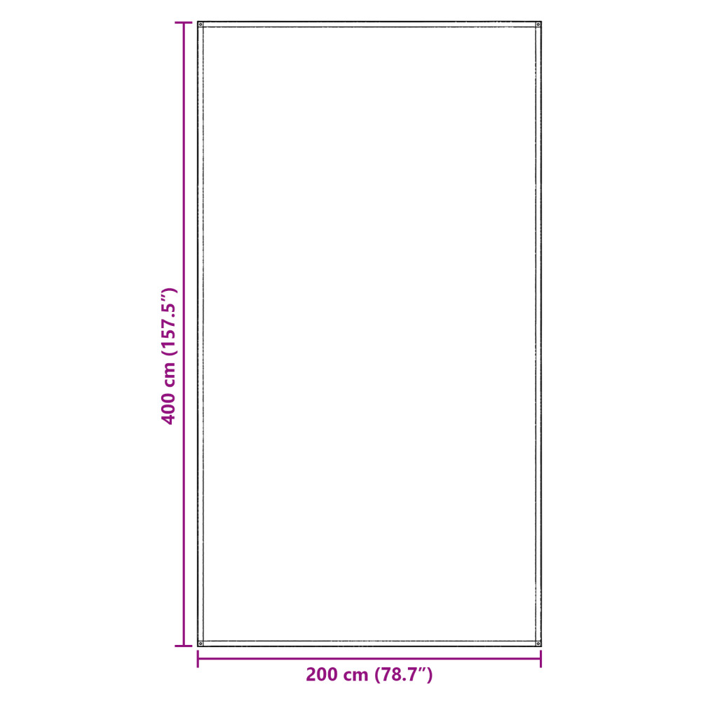 Produktbild för Tältmatta Blå och grå 400 x 200 cm polyeten