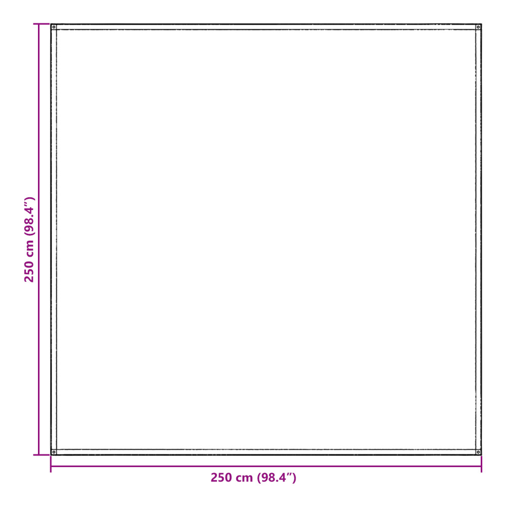 Produktbild för Tältmatta Blå och grå 250 x 250 cm polyeten