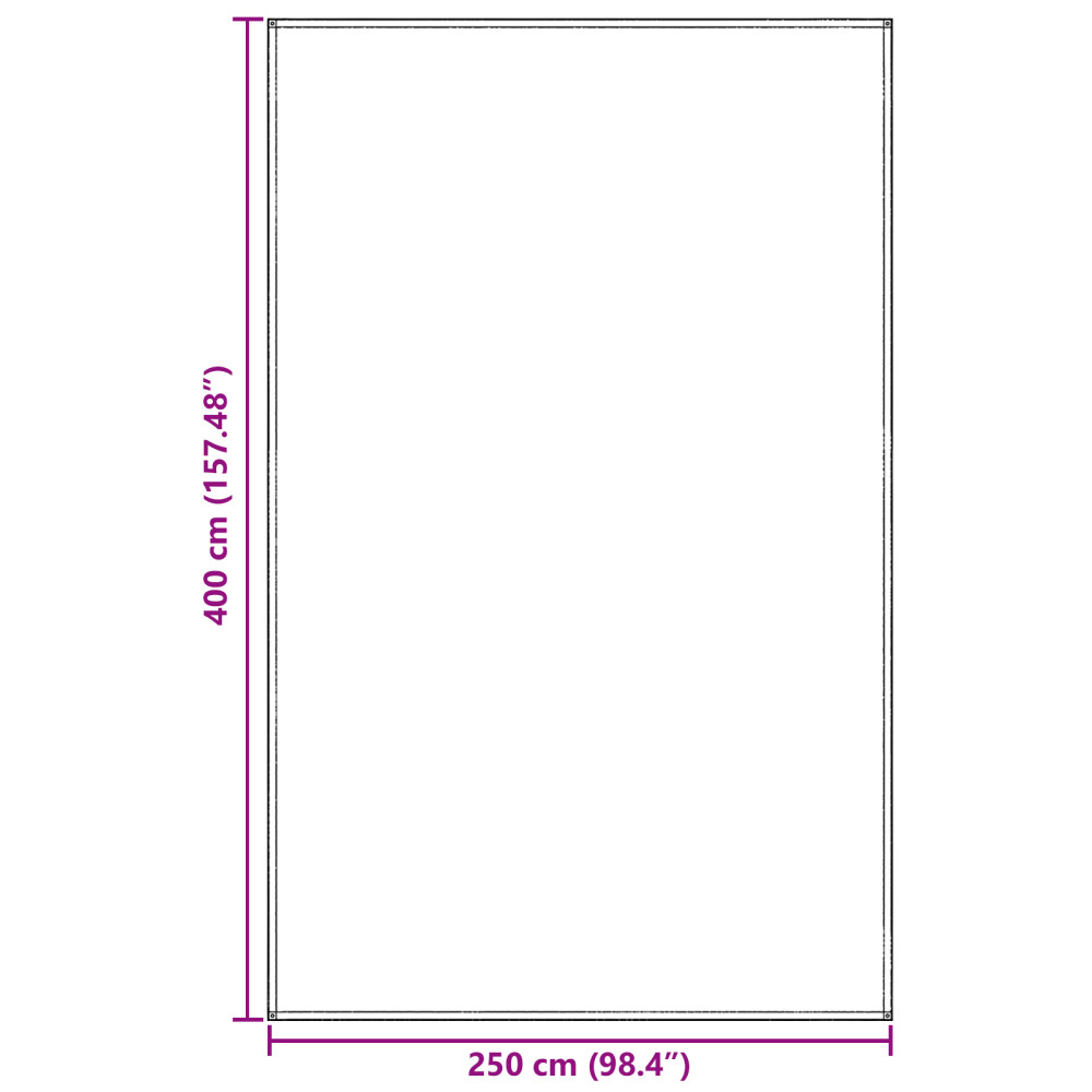 Produktbild för Tältmatta Blå och grå 400 x 250 cm polyeten