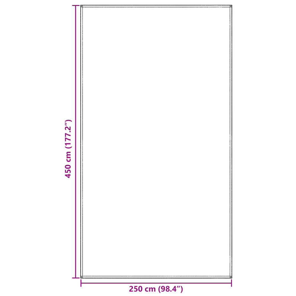 Produktbild för Tältmatta Blå och grå 450 x 250 cm polyeten