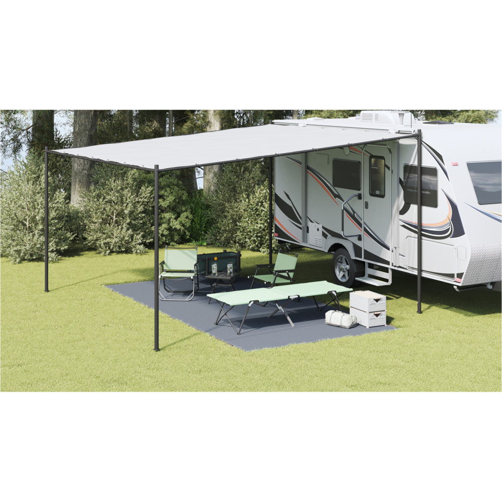 Produktbild för Tältmatta Blå och grå 500 x 250 cm polyeten