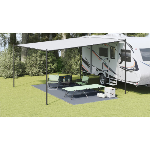 vidaXL Tältmatta Blå och grå 500 x 250 cm polyeten
