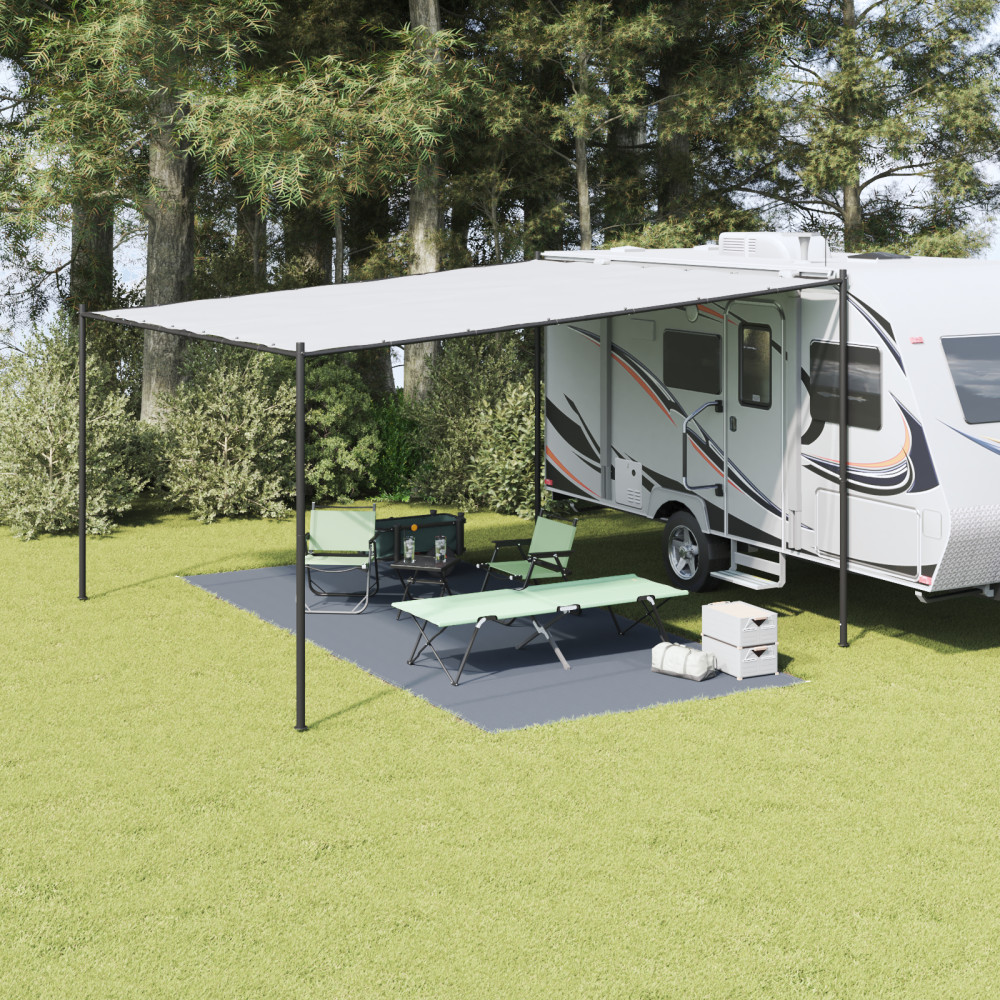 Produktbild för Tältmatta Blå och grå 550 x 250 cm polyeten