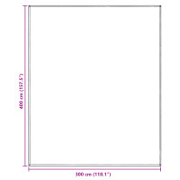 Produktbild för Tältmatta Blå och grå 400 × 300 cm polyeten