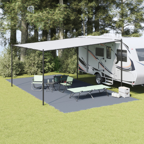 vidaXL Tältmatta Blå och grå 800 x 400 cm polyeten