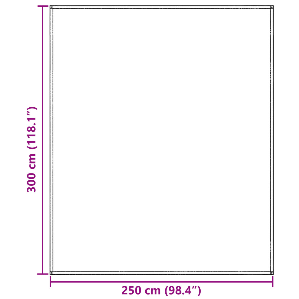 Produktbild för Tältmatta Ljusgrå 300 x 250 cm polyeten