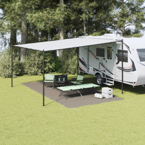 vidaXL Tältmatta Ljusgrå 600 × 300 cm polyeten