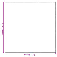 Produktbild för Tältmatta Ljusgrå 400 x 400 cm polyeten