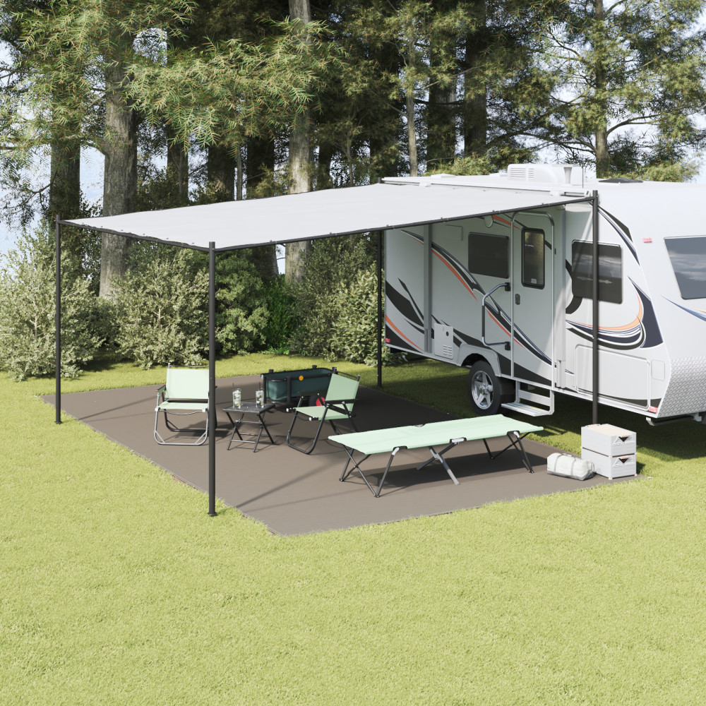 Produktbild för Tältmatta Ljusgrå 700 x 400 cm polyeten