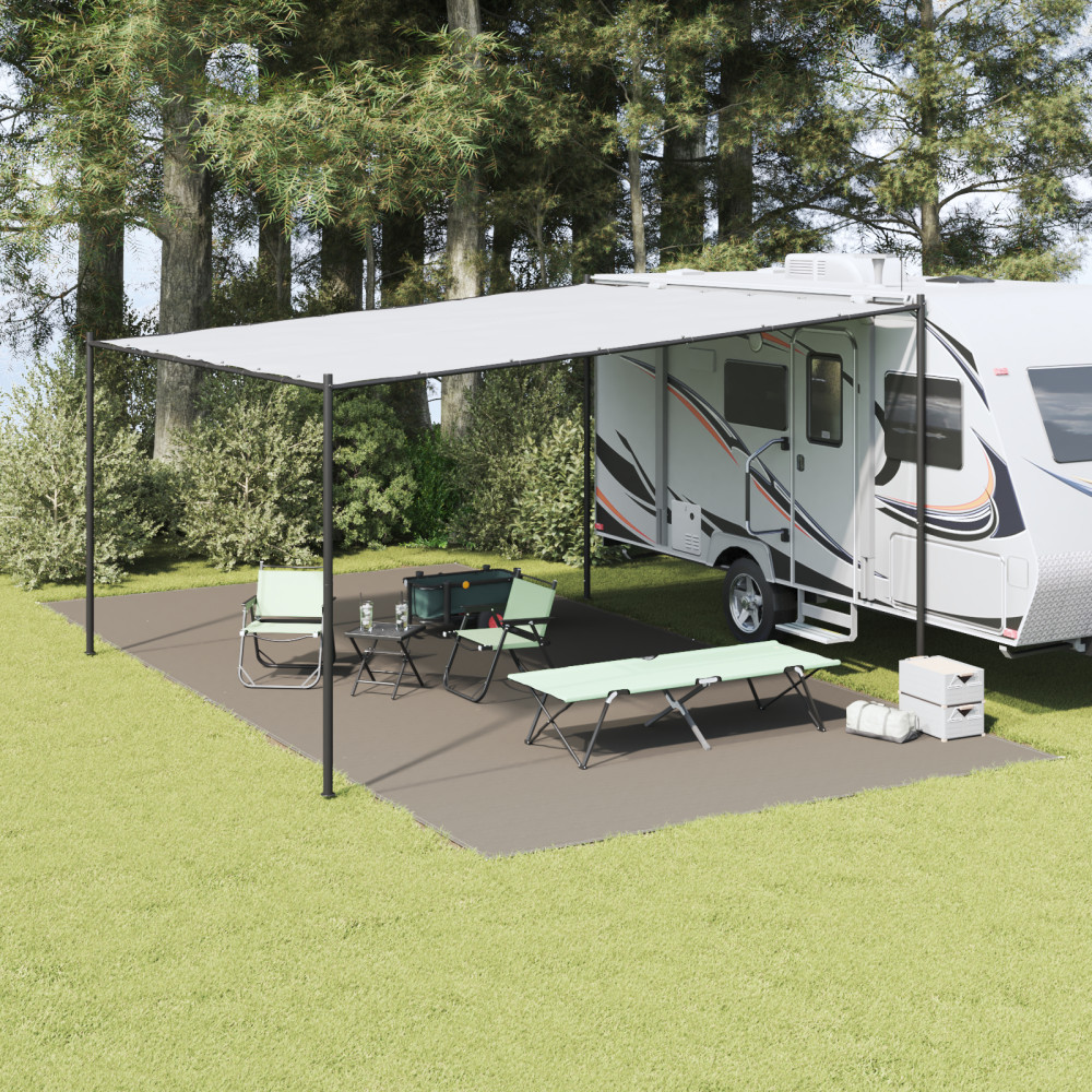 Produktbild för Tältmatta Ljusgrå 800 x 400 cm polyeten