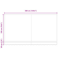 Produktbild för Markisväv Kräm 4 x 2 m Polyester