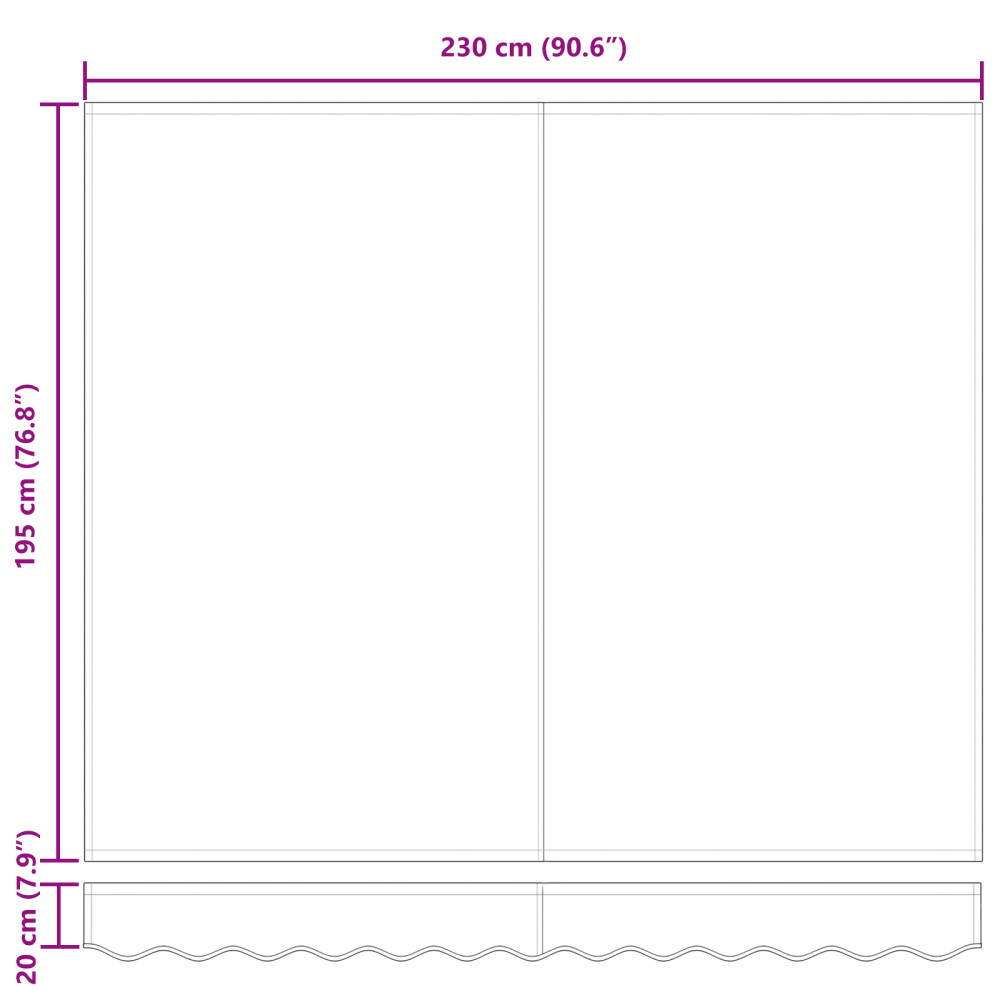 Produktbild för Markisväv Gul och Vit 2,5 x 2 m Polyester
