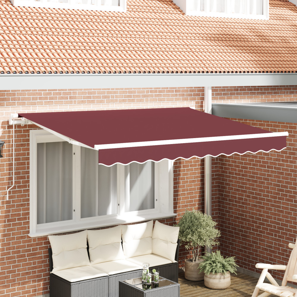 Produktbild för Markisväv Burgunder Röd 2,5 x 2 m Polyester