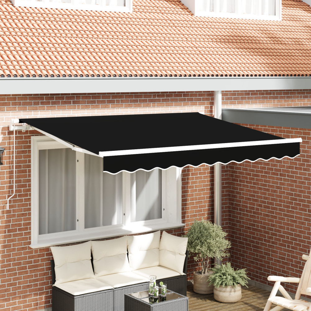 Produktbild för Markisväv Svart 3 x 2,5 m Polyester