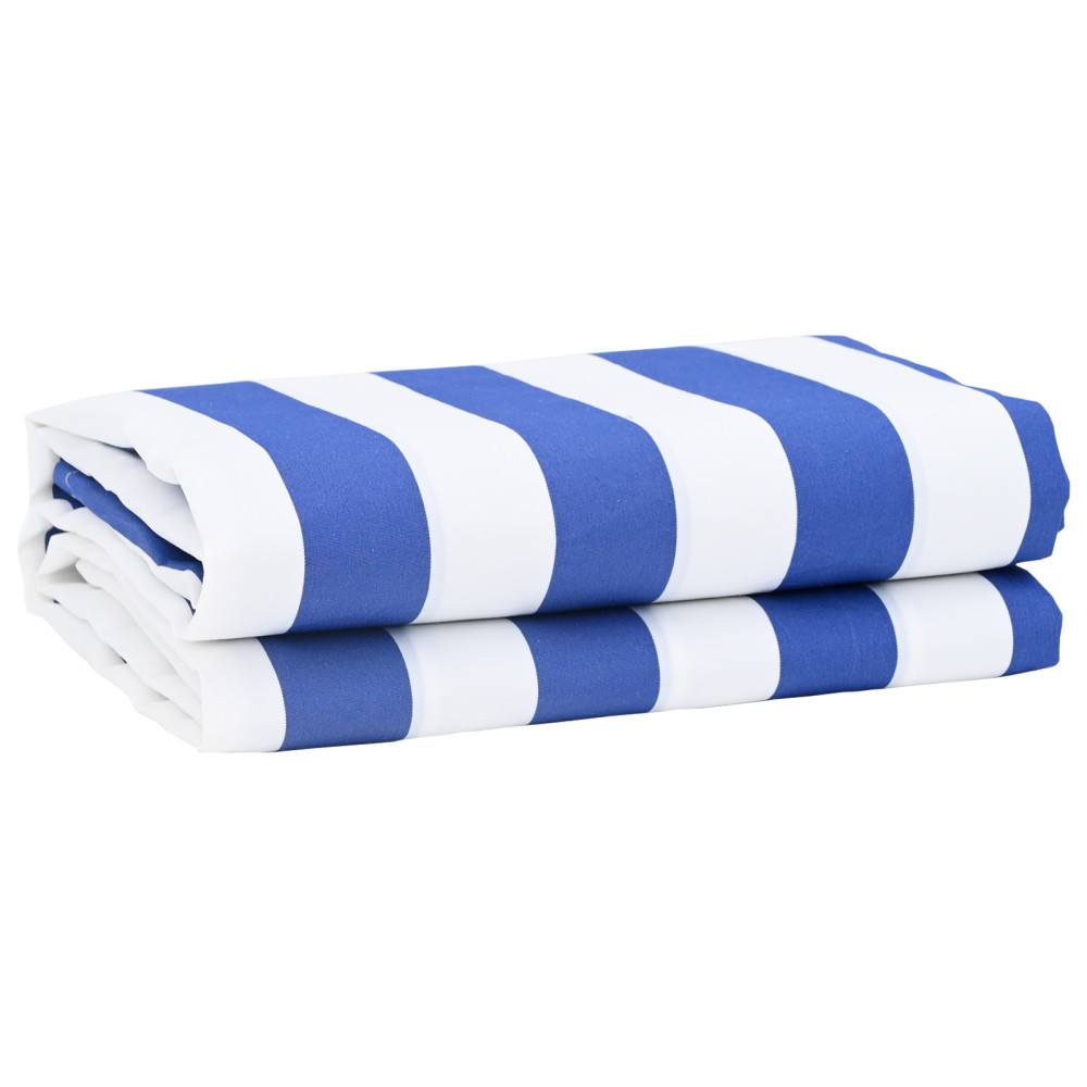 Produktbild för Markisväv Blå och Vit 1000 x 160 cm Polyester