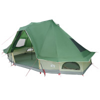 Produktbild för Tipi Tält med tak med lagring Grön 466 x 310 x 240 cm taffeta