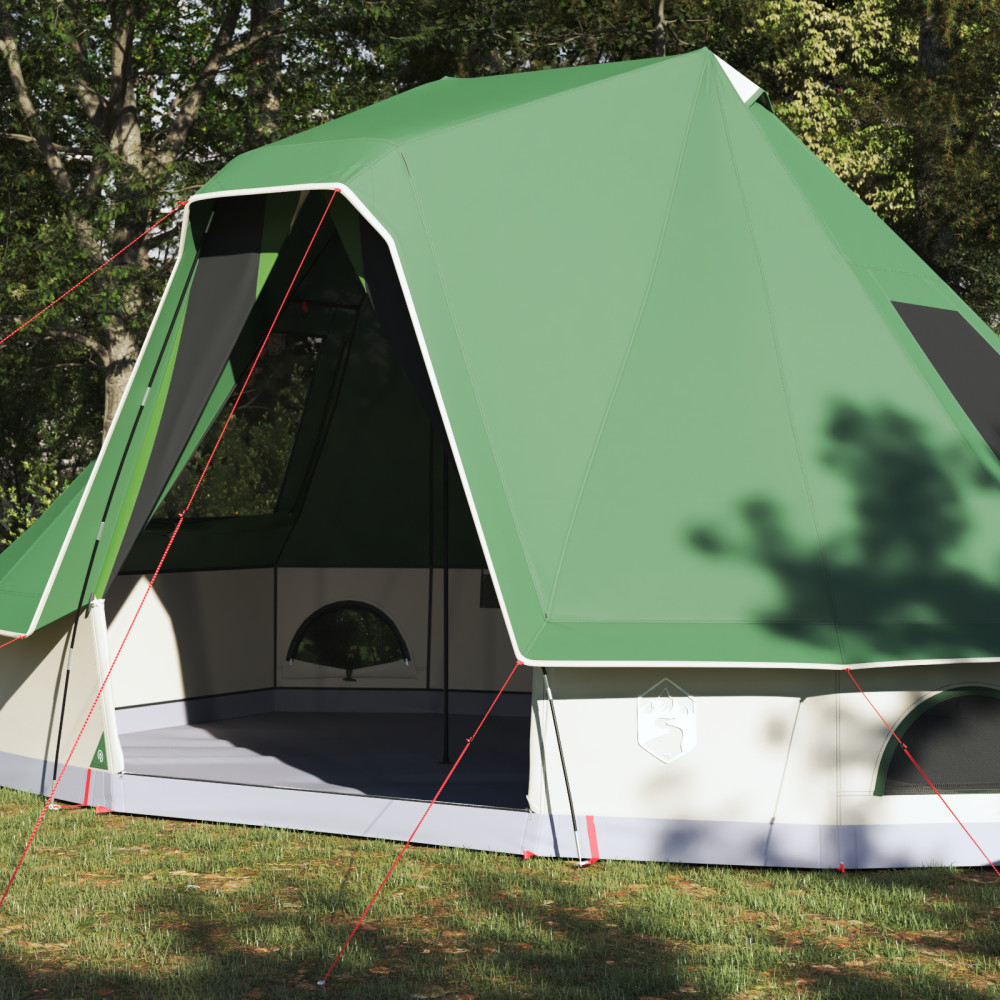 Produktbild för Tipi Tält med tak med lagring Grön 466 x 310 x 240 cm taffeta