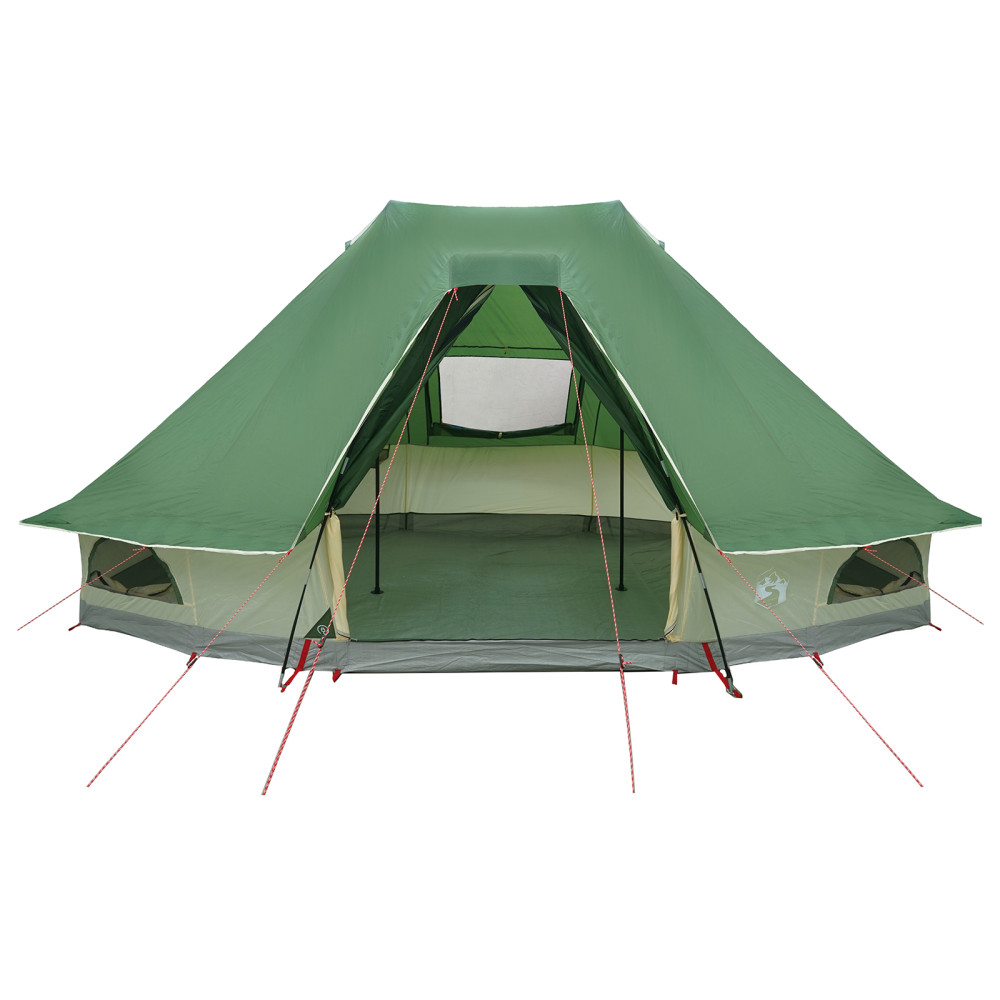 Produktbild för Tipi Tält med tak med lagring Grön 466 x 310 x 240 cm taffeta
