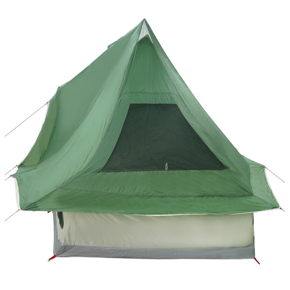 Produktbild för Tipi Tält med tak med lagring Grön 466 x 310 x 240 cm taffeta