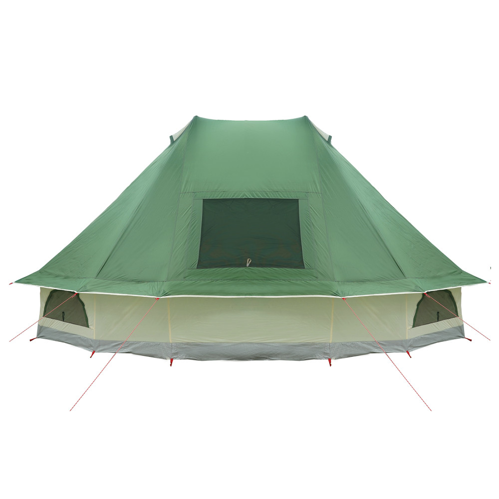 Produktbild för Tipi Tält med tak med lagring Grön 466 x 310 x 240 cm taffeta