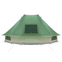 Produktbild för Tipi Tält med tak med lagring Grön 466 x 310 x 240 cm taffeta
