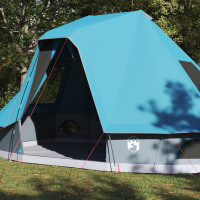 Produktbild för Tipi Tält med tak med lagring Blå 466 x 310 x 240 cm taffeta