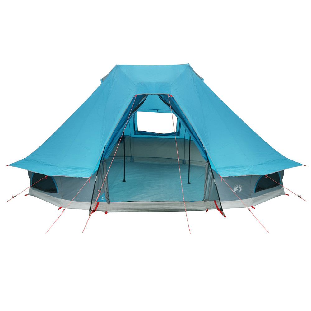 Produktbild för Tipi Tält med tak med lagring Blå 466 x 310 x 240 cm taffeta