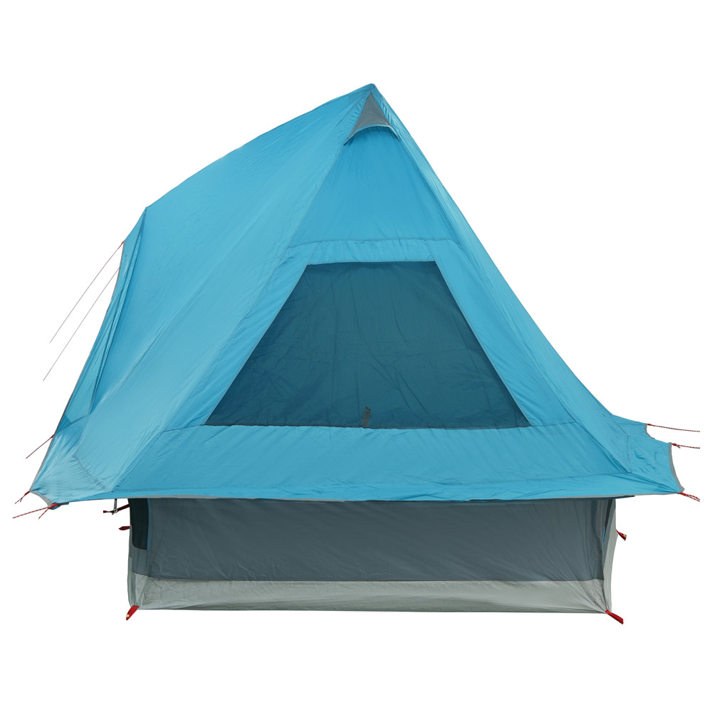 Produktbild för Tipi Tält med tak med lagring Blå 466 x 310 x 240 cm taffeta