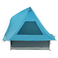 Produktbild för Tipi Tält med tak med lagring Blå 466 x 310 x 240 cm taffeta