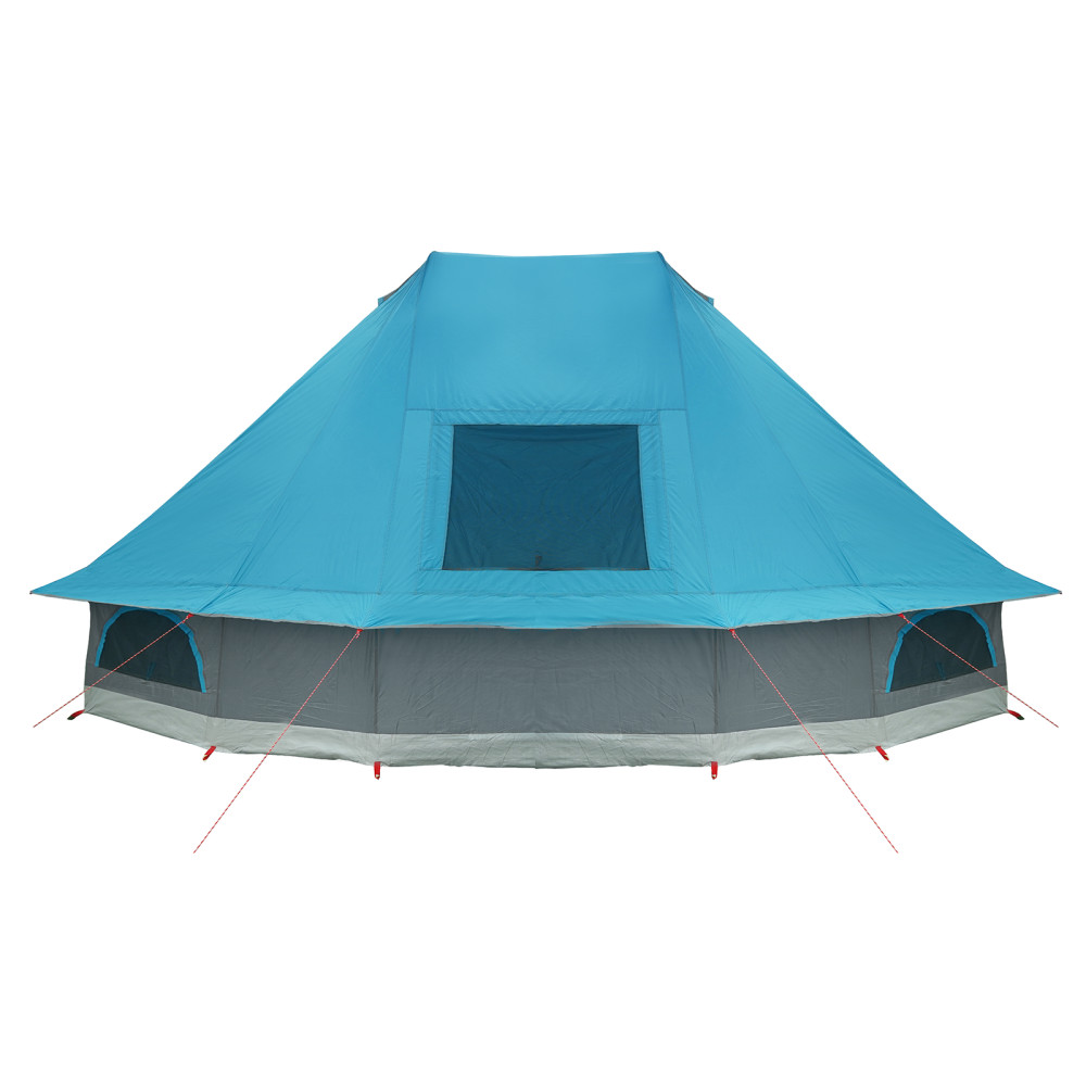 Produktbild för Tipi Tält med tak med lagring Blå 466 x 310 x 240 cm taffeta