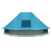Produktbild för Tipi Tält med tak med lagring Blå 466 x 310 x 240 cm taffeta