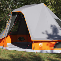 Produktbild för Tipi Tält med tak Grå och orange 466 x 310 x 240 cm taffeta