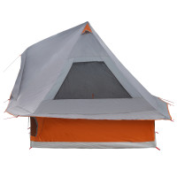 Produktbild för Tipi Tält med tak Grå och orange 466 x 310 x 240 cm taffeta