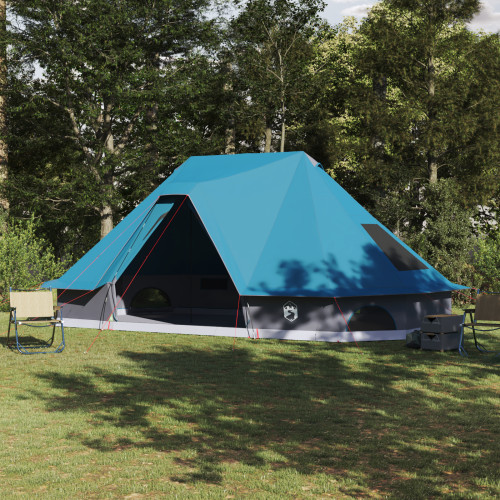 vidaXL Tipi Tält med tak med lagring Blå 680 x 430 x 270 cm taffeta