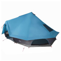 Produktbild för Tipi Tält med tak med lagring Blå 680 x 430 x 270 cm taffeta