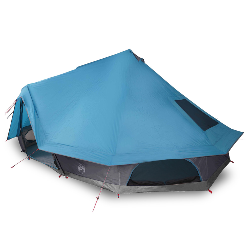 Produktbild för Tipi Tält med tak med lagring Blå 680 x 430 x 270 cm taffeta