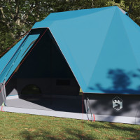 Produktbild för Tipi Tält med tak med lagring Blå 680 x 430 x 270 cm taffeta
