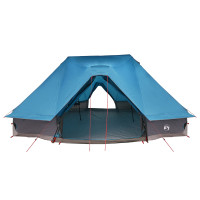 Produktbild för Tipi Tält med tak med lagring Blå 680 x 430 x 270 cm taffeta