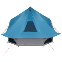 Produktbild för Tipi Tält med tak med lagring Blå 680 x 430 x 270 cm taffeta