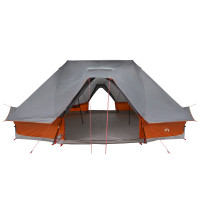 Produktbild för Tipi Tält med tak Grå och orange 680 x 430 x 270 cm taffeta