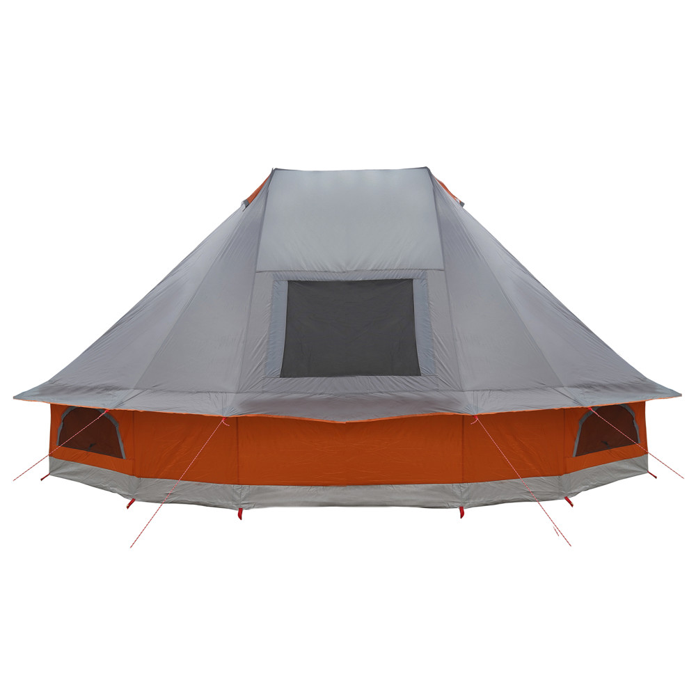 Produktbild för Tipi Tält med tak Grå och orange 680 x 430 x 270 cm taffeta